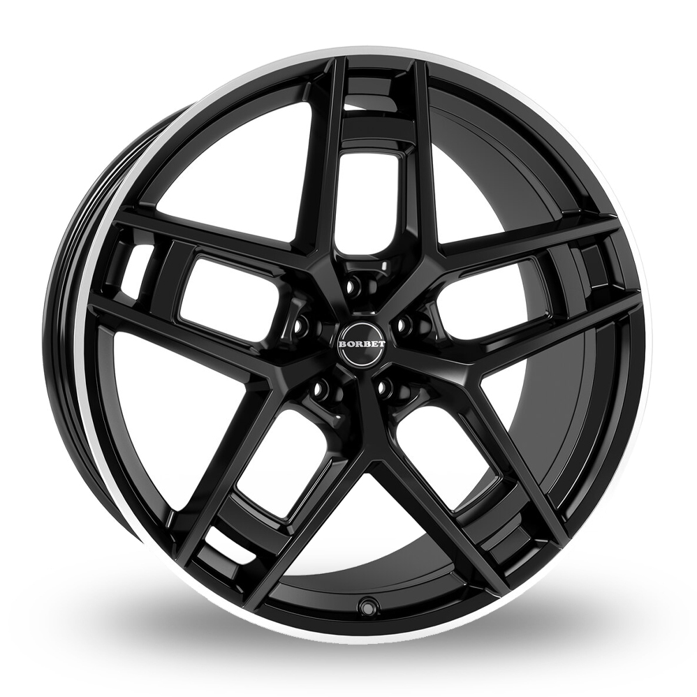 Borbet TF Black Rim Polished Glossy Alloy Wheels