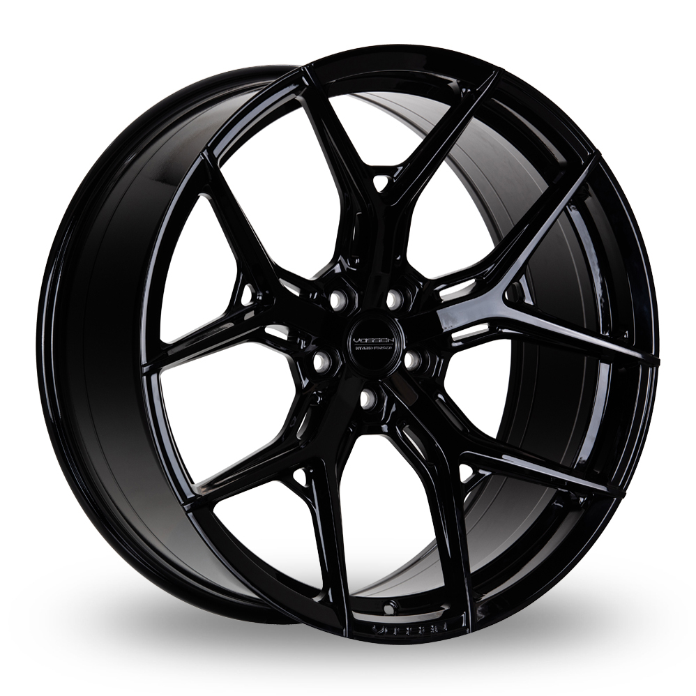 9.5x22 5x120 ET22 Vossen HF-5 (Gloss Black) (72.6cb) (1000kg Load) (Deep Concave) Alloy Wheels