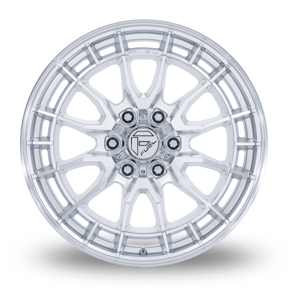 18" Fuel Off-Road FC888 Revolt Hyper Silver With Machined Face Alloy Wheels