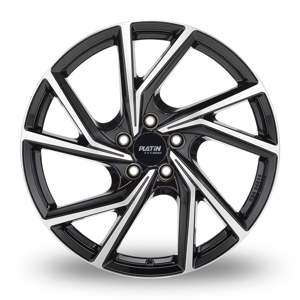 19" Platin P 107 Black Polished Alloy Wheels