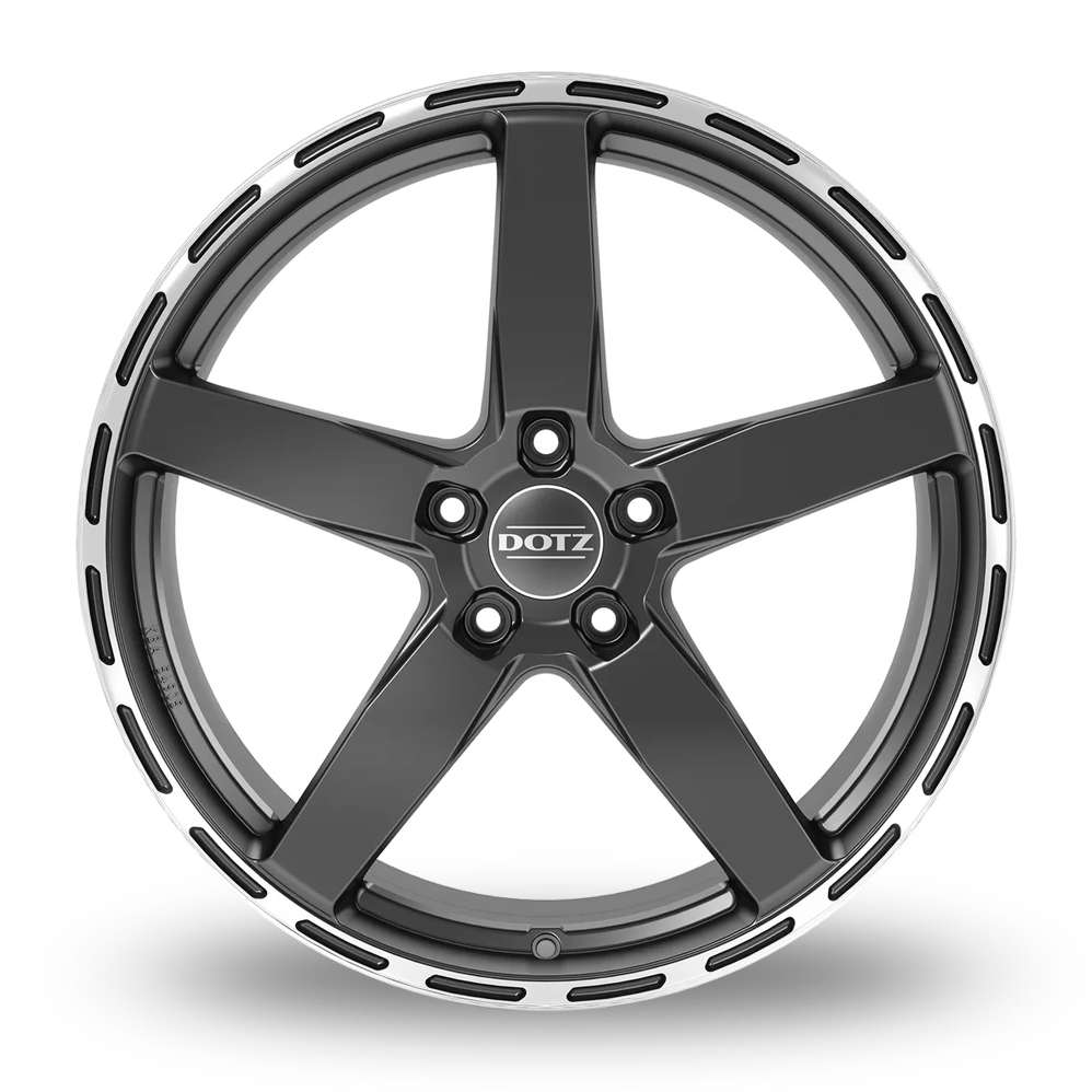 18" Dotz Marinabay Gunmetal Polished Lip Alloy Wheels