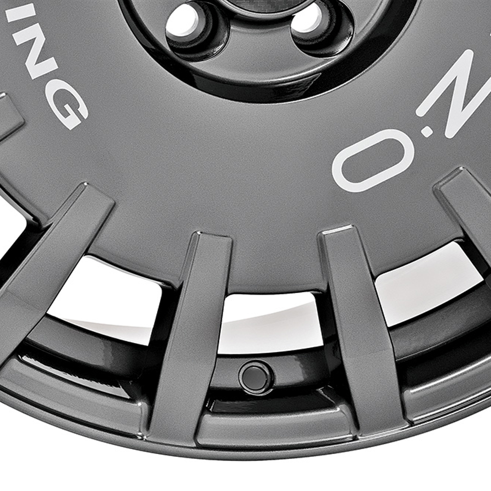 18" OZ Racing Rally Racing Dark Graphite Silver Lettering Alloy Wheels