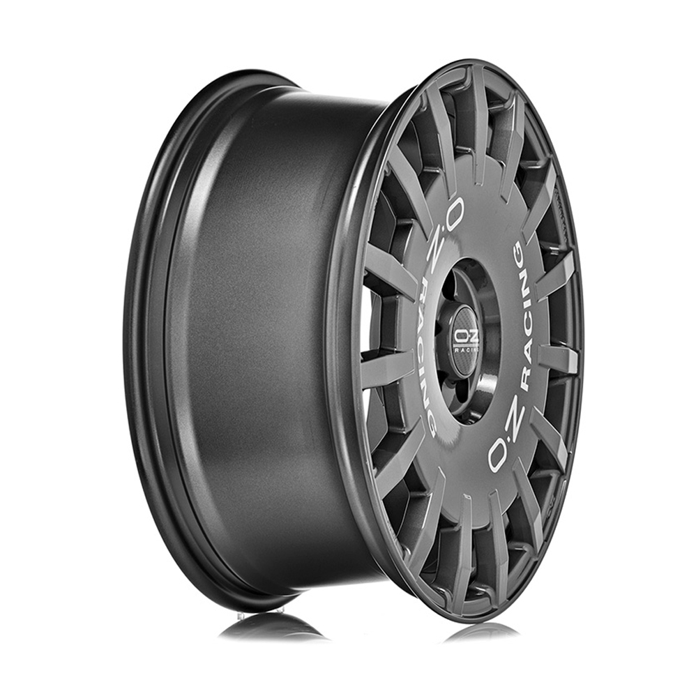 18" OZ Racing Rally Racing Dark Graphite Silver Lettering Alloy Wheels