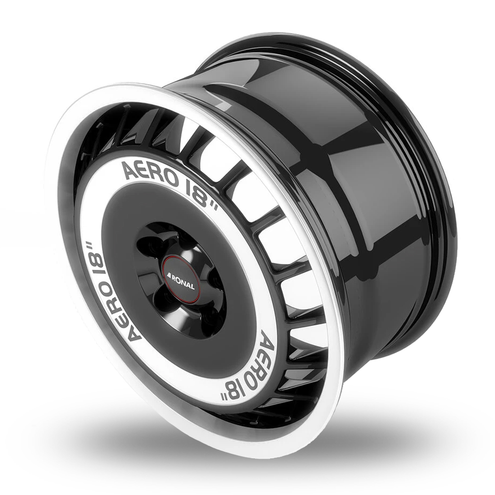 16" Ronal R50 Aero Black Polished Alloy Wheels
