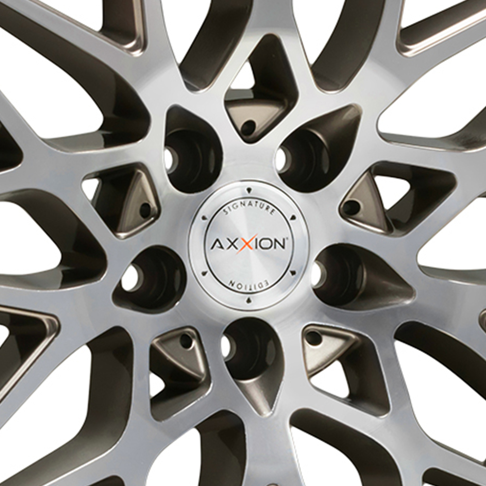 19" Axxion AX9 Platinum Grey Machined Alloy Wheels
