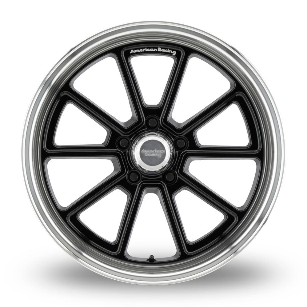 20" American Racing Vintage VN510 Draft Gloss Black With Diamond Cut Lip Alloy Wheels