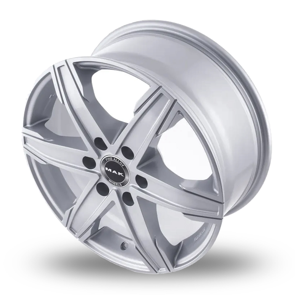 20" MAK King 6 Silver Alloy Wheels