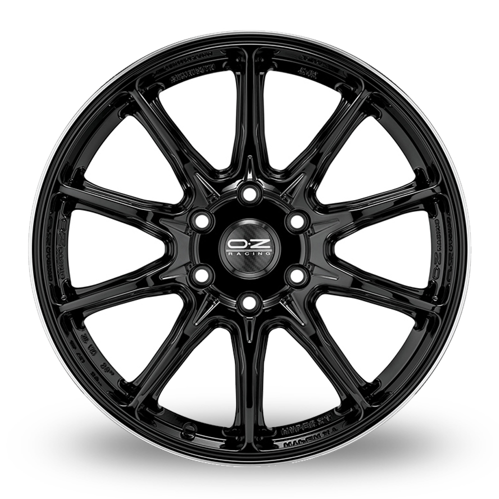 20" OZ Racing Hyper XT HLT Offroad Gloss Black Polished Lip Alloy Wheels