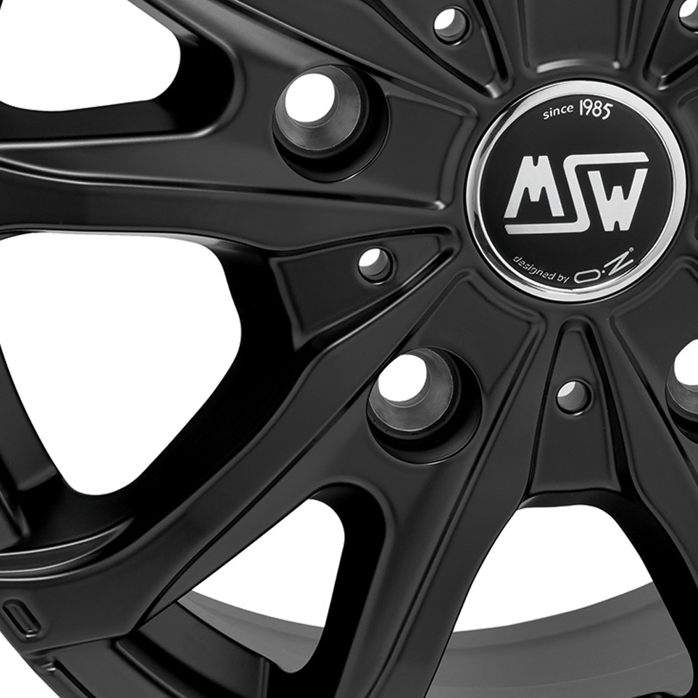 16" MSW (by OZ) 48 VAN Matt Black Alloy Wheels