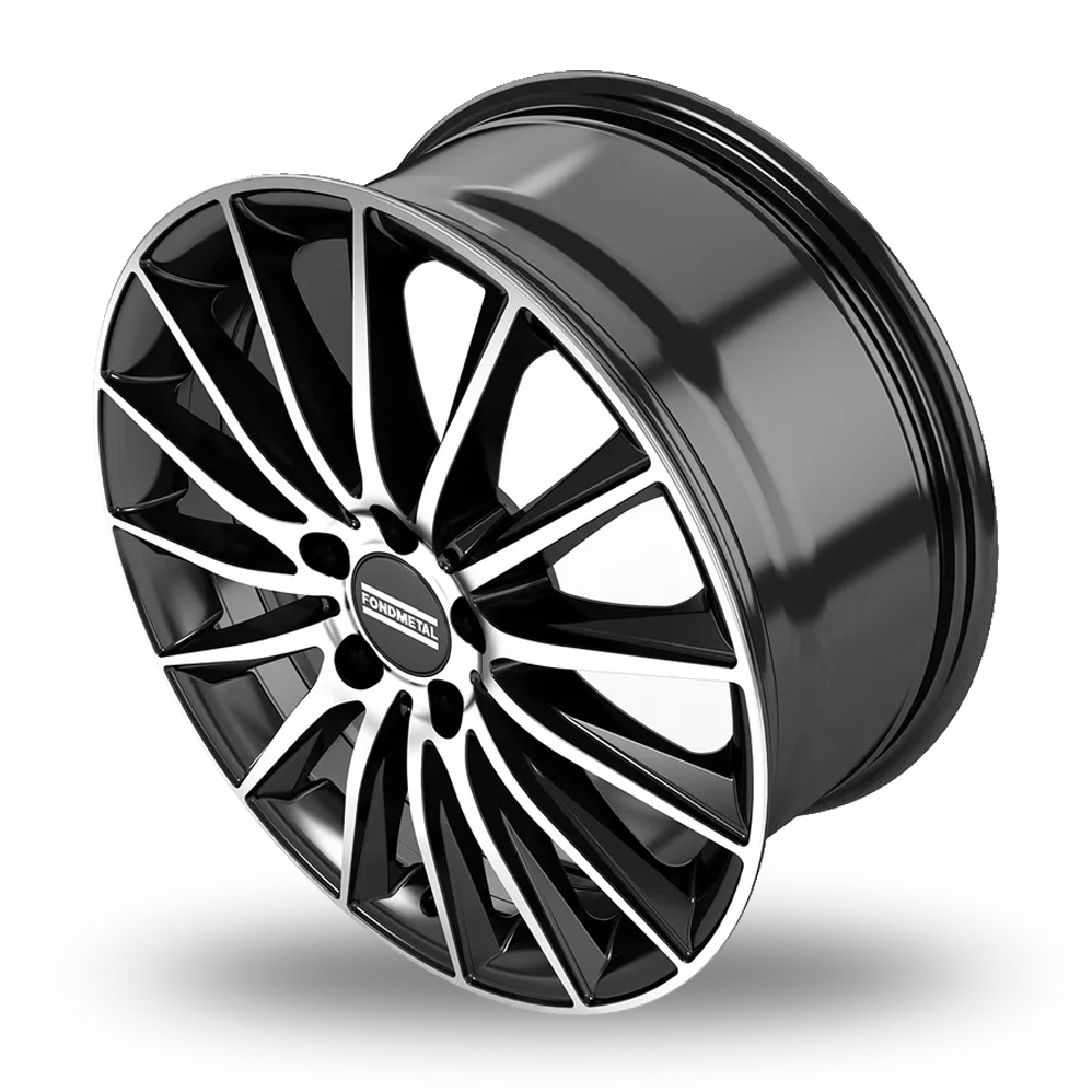 18" Fondmetal Aidon Gloss Black Machined Alloy Wheels