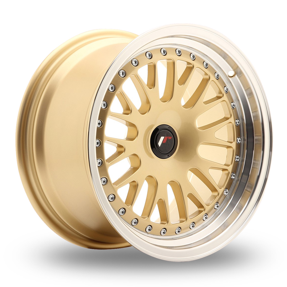 Japan Racing JR10 (8x16) (Custom Fitment) Gold Machined Lip Alloy Wheels