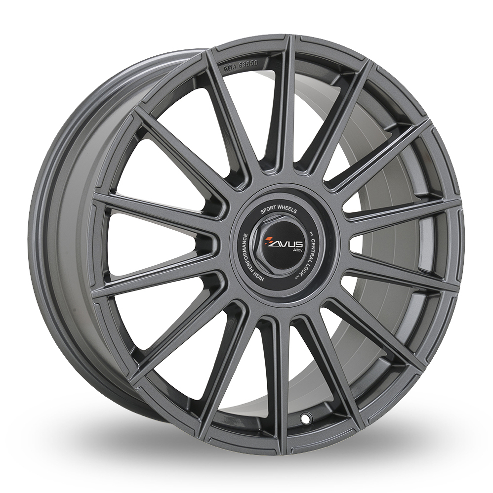 18" Avus Racing AC-M09 Anthracite Alloy Wheels