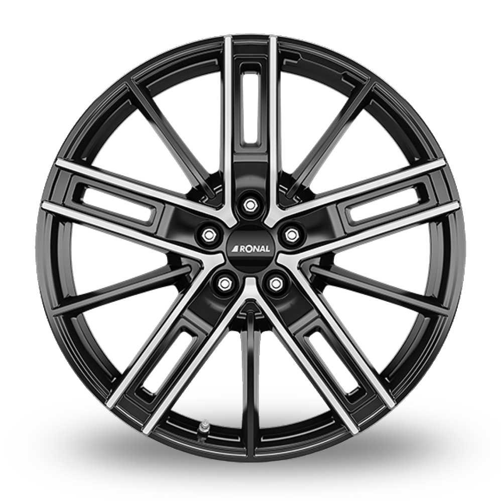 19" Ronal R67 Matt Black Polished Alloy Wheels
