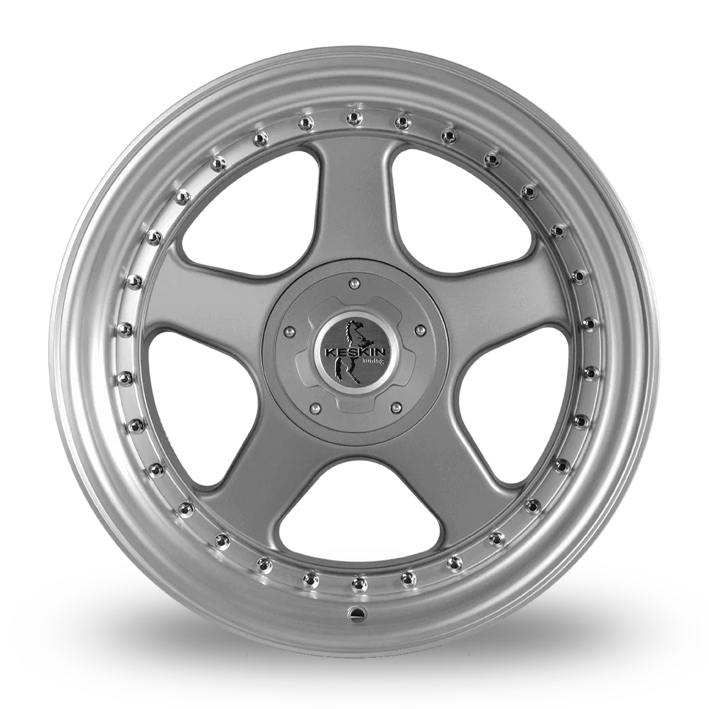18" Keskin Tuning KT1 Titan Grey Polished Lip Alloy Wheels