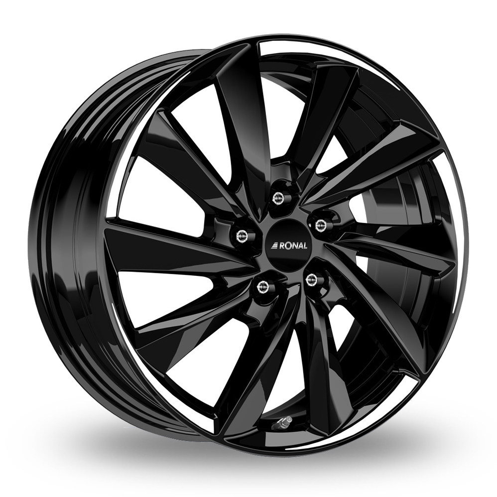 Ronal R70 Matt Black White Tail Alloy Wheels