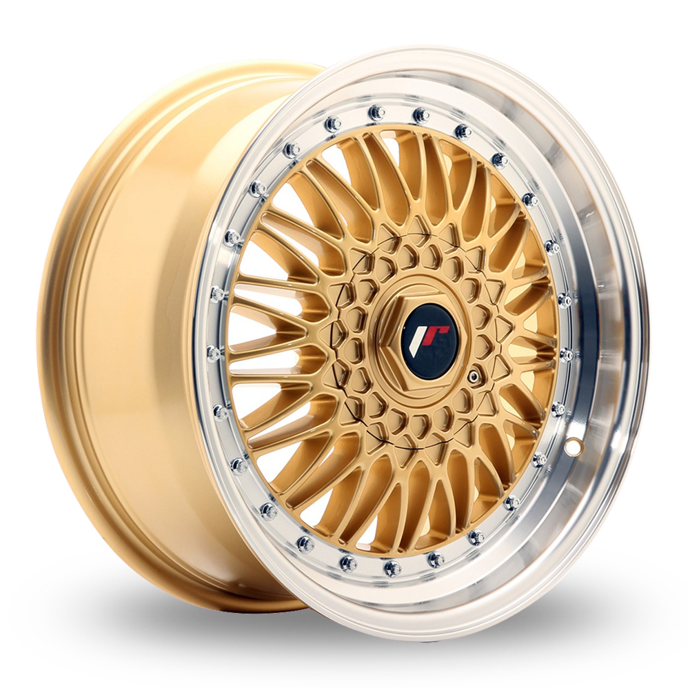 17" Japan Racing JR9 (7.5x17) Gold Machined Lip Alloy Wheels