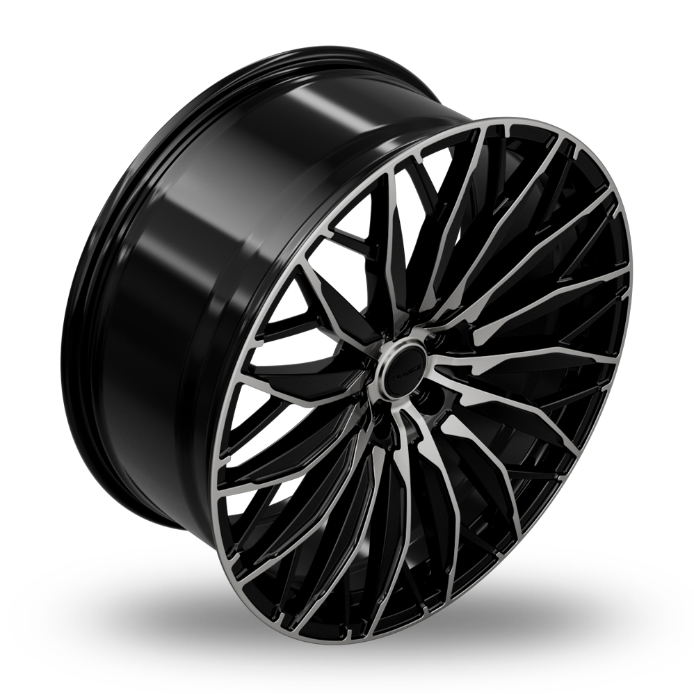 23" Hawke Zenith II Black Polished Alloy Wheels