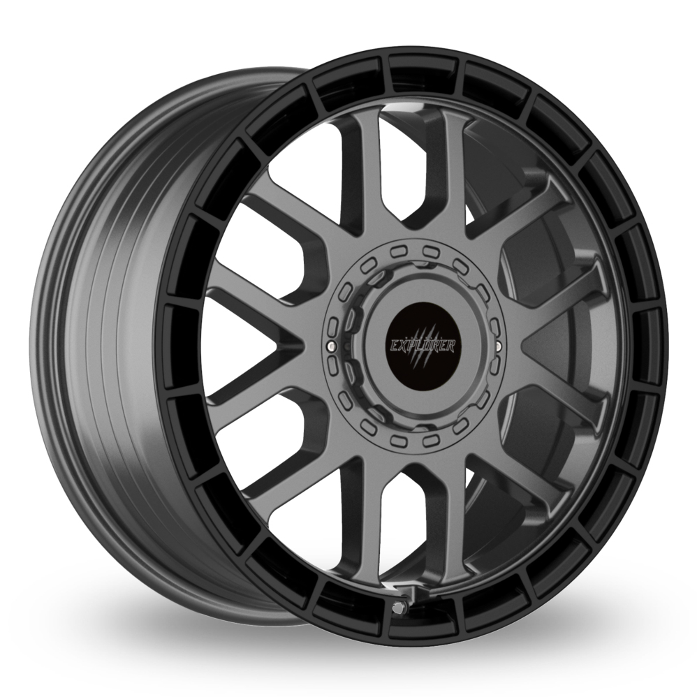 Wolfrace Explorer Black Wolf Four Matt Black Gunmetal Alloy Wheels