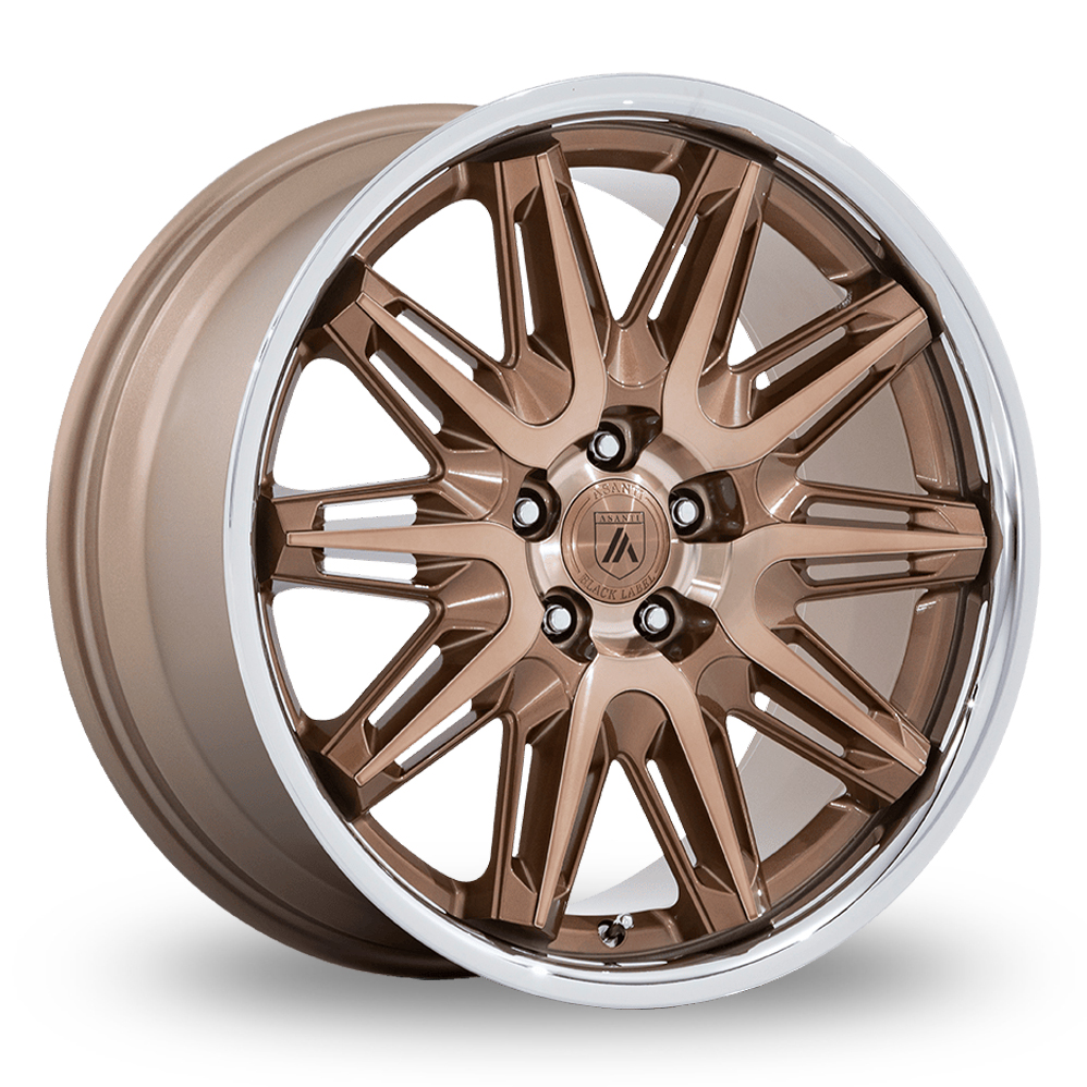 Asanti Black AB047 Imperator (USA Warehouse) Bronze Machined With Stainless Steel Lip Alloy Wheels