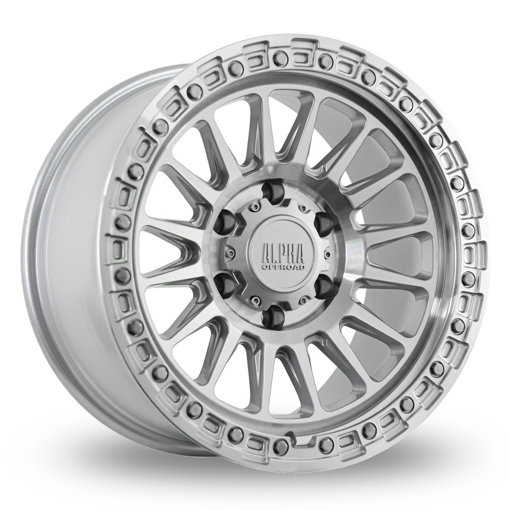 Alpha Off-Road Combat Silver Polished Alloy Wheels
