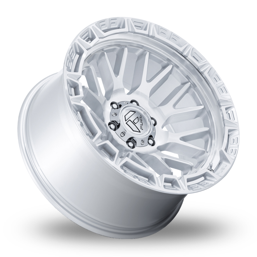 20" Fuel Off-Road FC890 Rail (USA Warehouse) Gloss Silver Polished Alloy Wheels