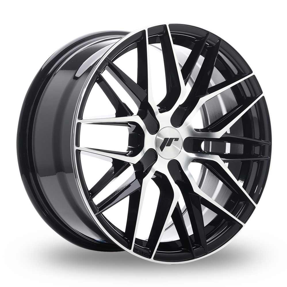 Japan Racing JR28 (7.5x18) (Custom Fitment) Gloss Black Machined Face Alloy Wheels