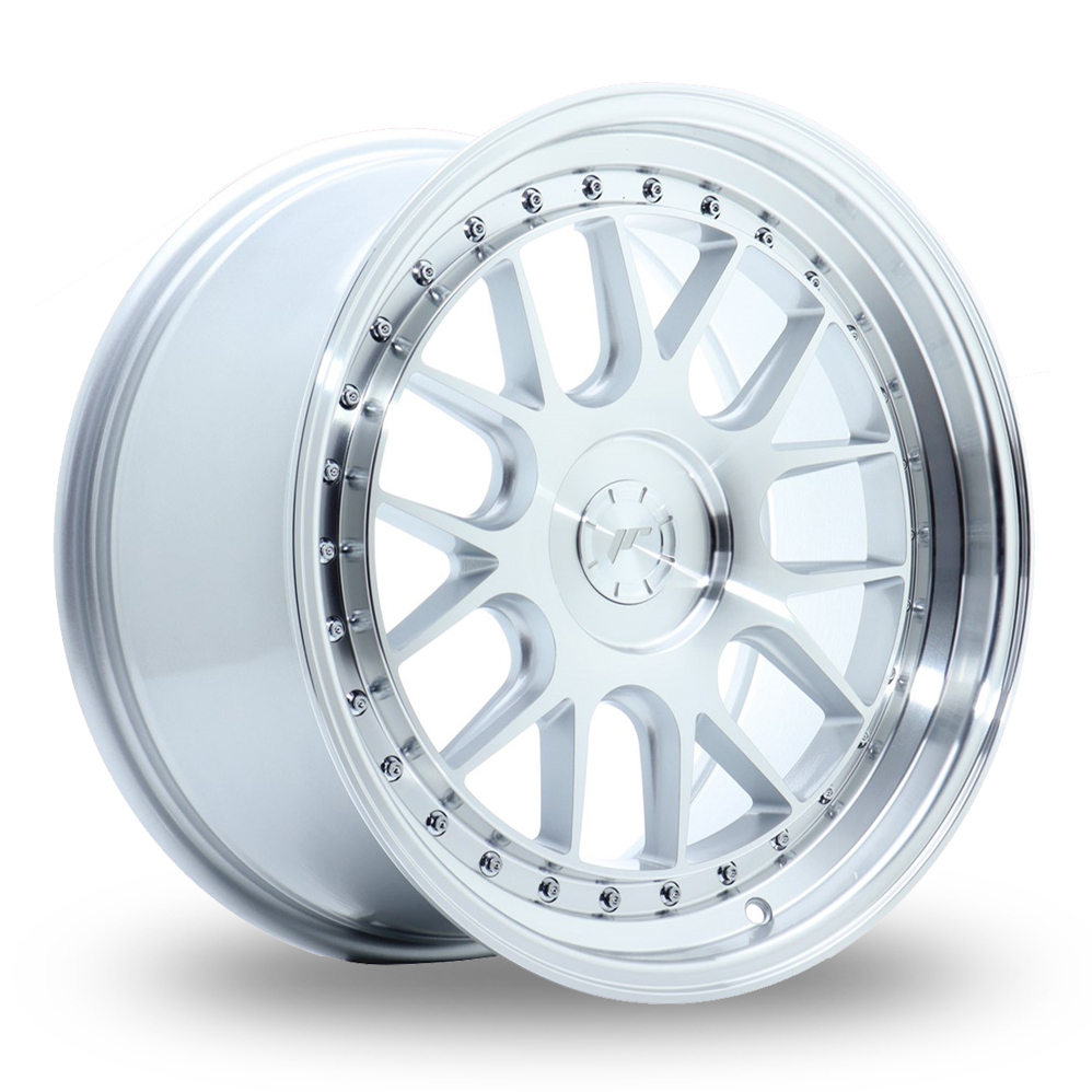Japan Racing JR40 (8.5x18) (Custom Fitment) Silver Machined Face Alloy Wheels