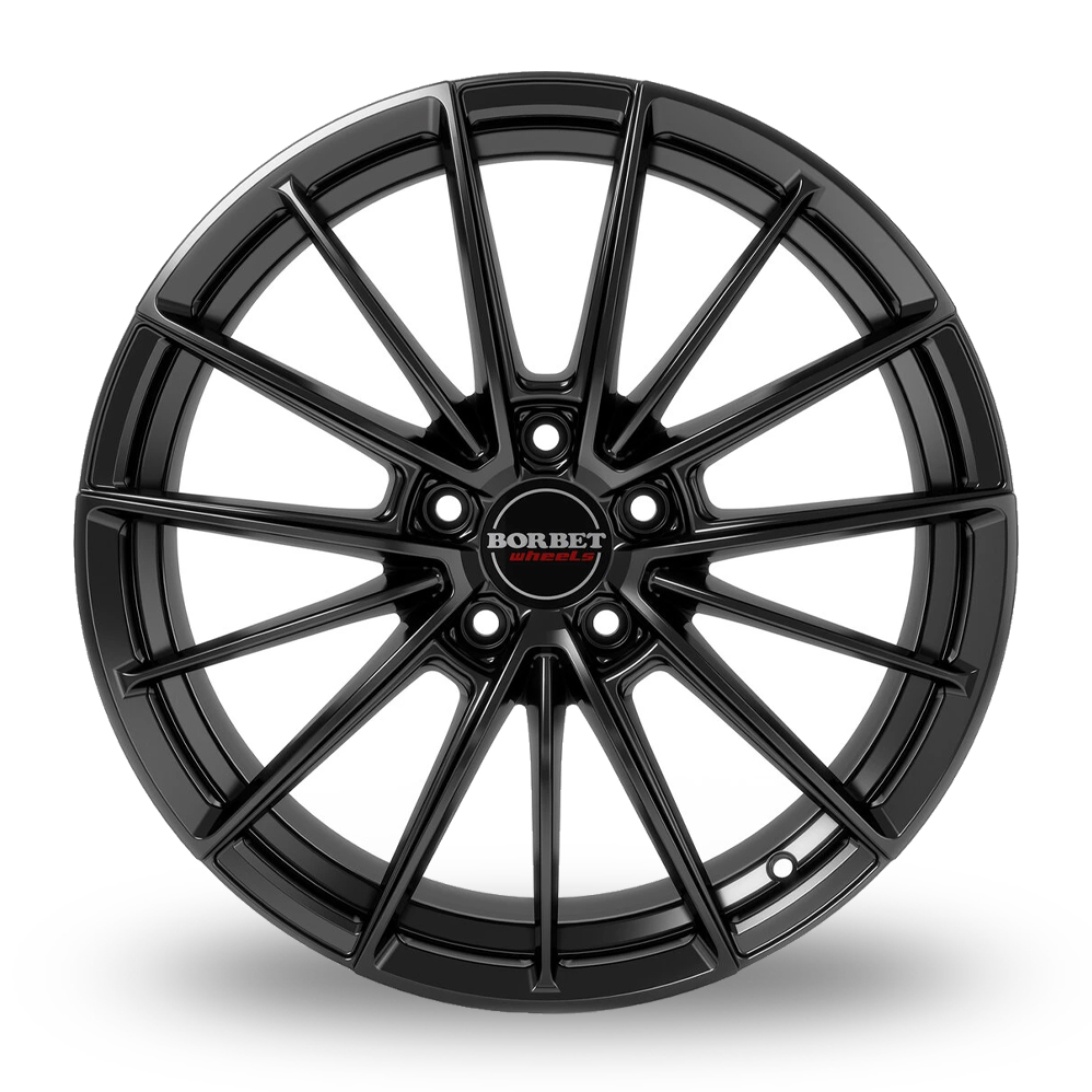 19" Borbet FB2 Gloss Black Alloy Wheels