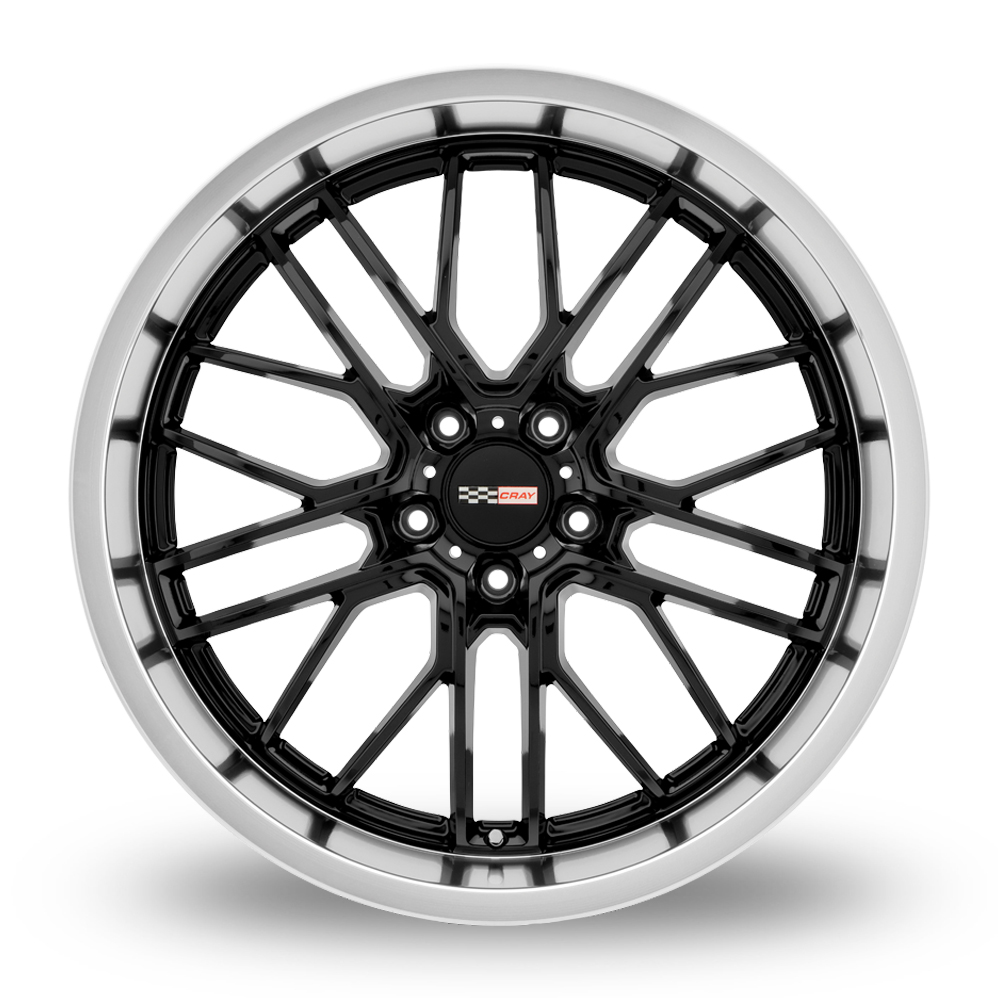 20" Cray Eagle Gloss Black With Mirror Cut Lip Alloy Wheels