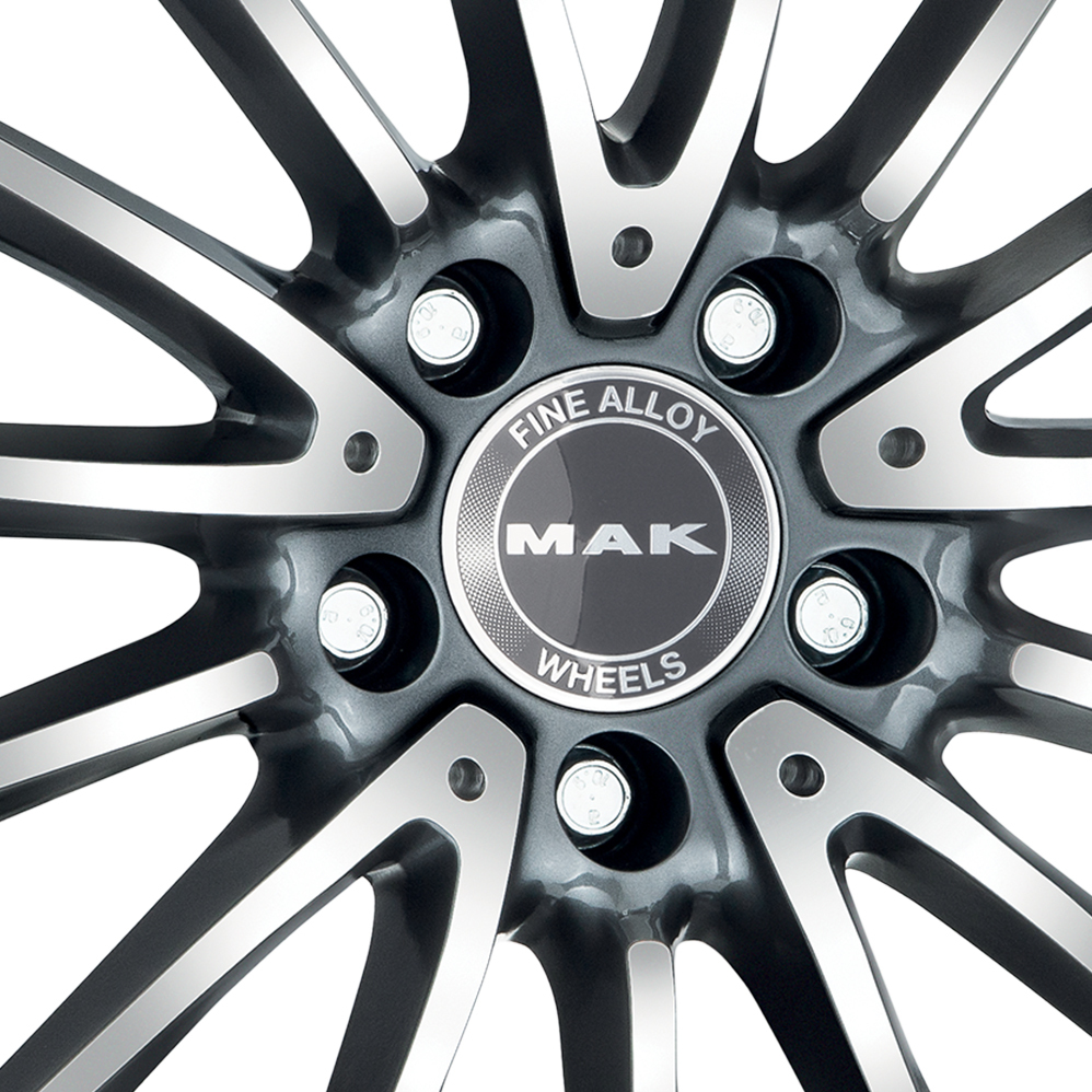 17 Inch MAK Komet (Special Offer) Gun Metal Mirror Face Alloy Wheels