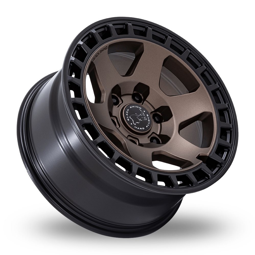 17" Black Rhino BR022 Bahari (USA Warehouse) Burnt Bronze With Matte Black Lip Alloy Wheels