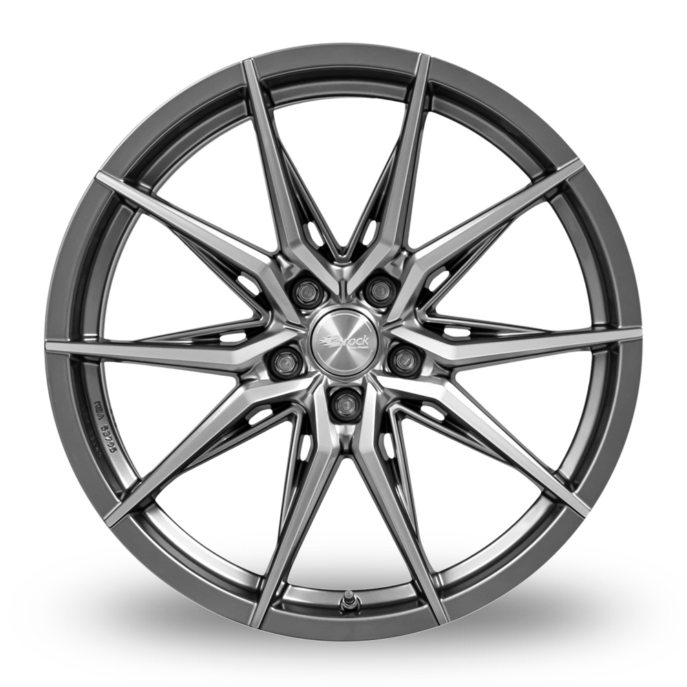 18" Brock B42 Ferric Grey Polished Alloy Wheels
