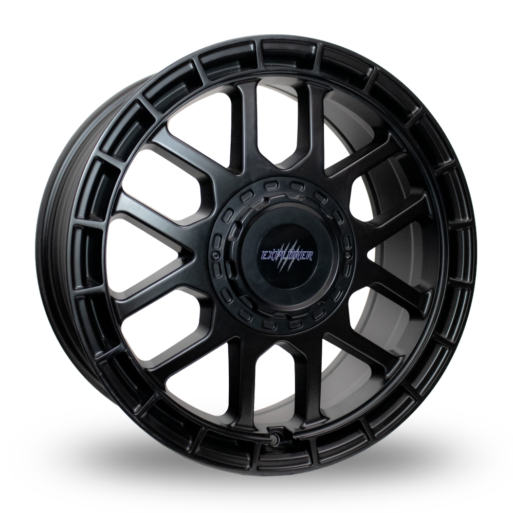 Wolfrace Explorer Black Wolf Four Matt Black Alloy Wheels