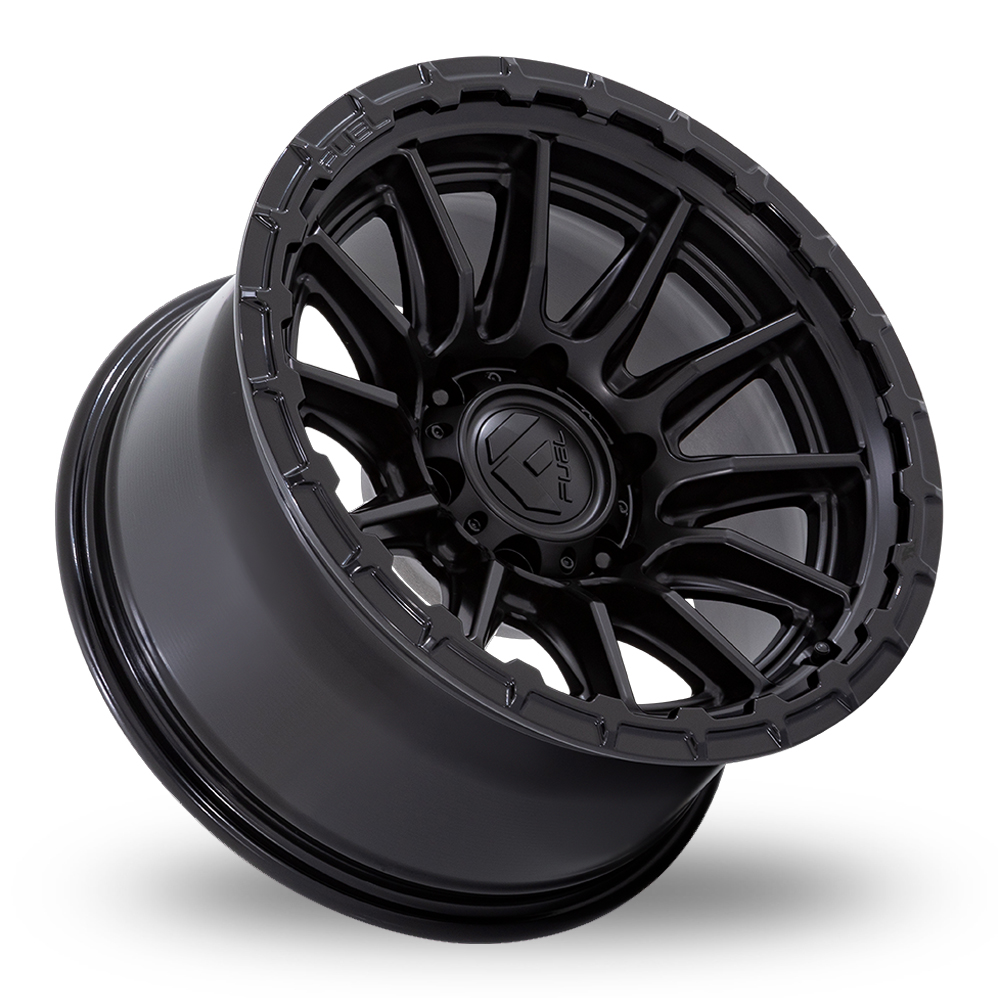 20" Fuel Off-Road FC866 Piston (USA Warehouse) Blackout With Gloss Black Lip Alloy Wheels
