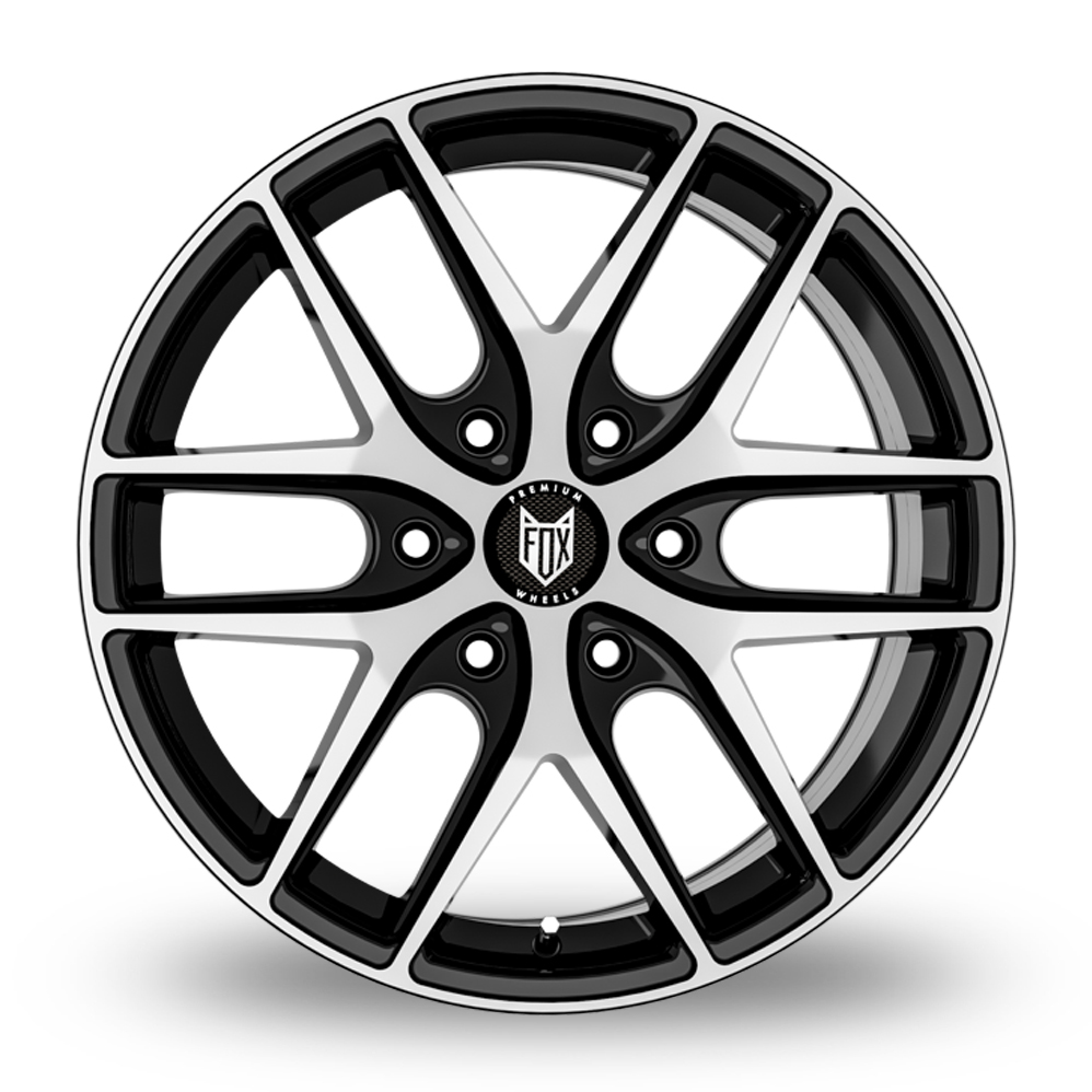 18" Fox Racing WX3 Gloss Black Polished Alloy Wheels