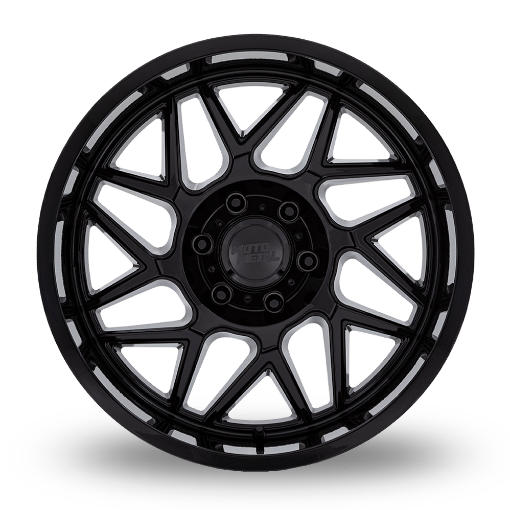 20" Moto Metal MO812 Turbine Gloss Black Alloy Wheels