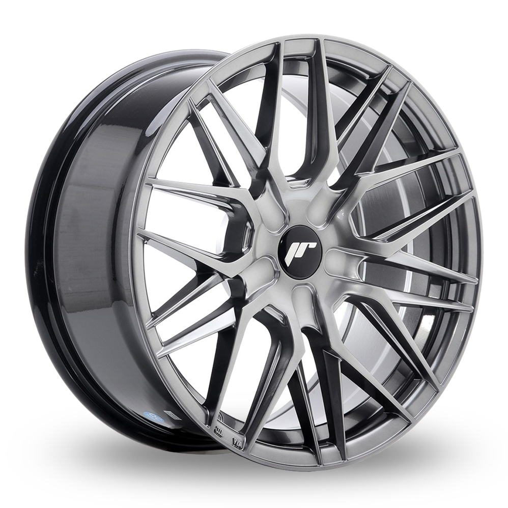 Japan Racing JR28 (8x17) (Custom Fitment) Hyper Black Alloy Wheels