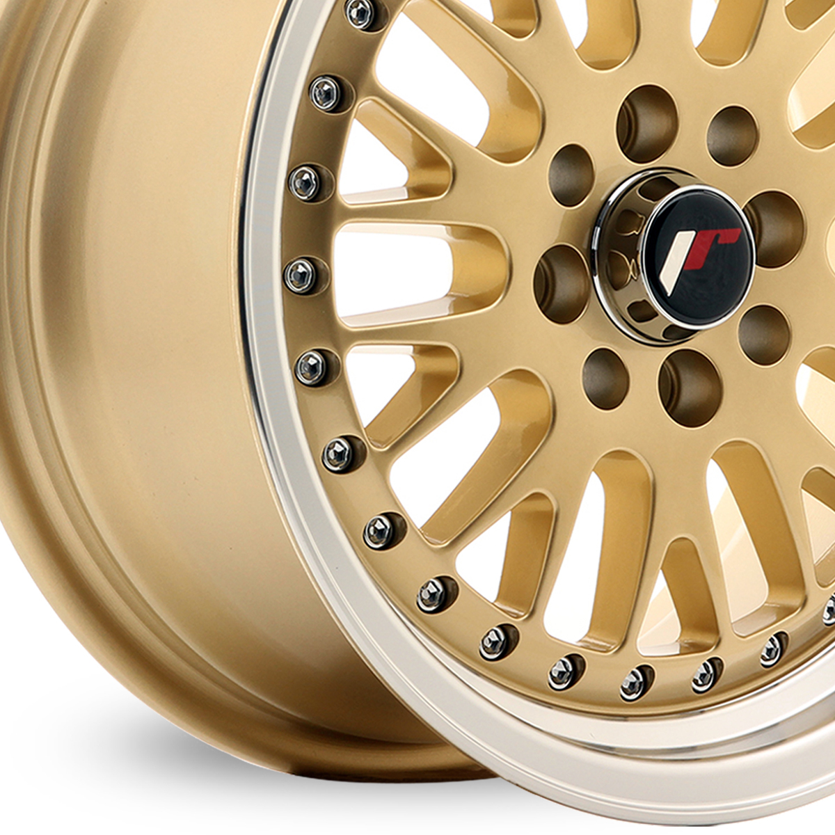 15" Japan Racing JR10 (7x15) Gold Machined Lip Alloy Wheels