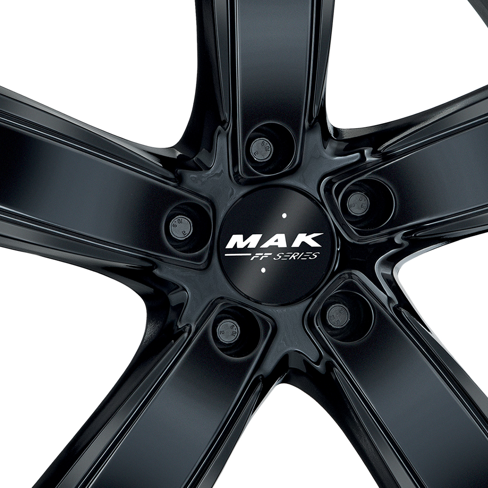 21" MAK Turismo-FF Gloss Black Mirror Ring Alloy Wheels