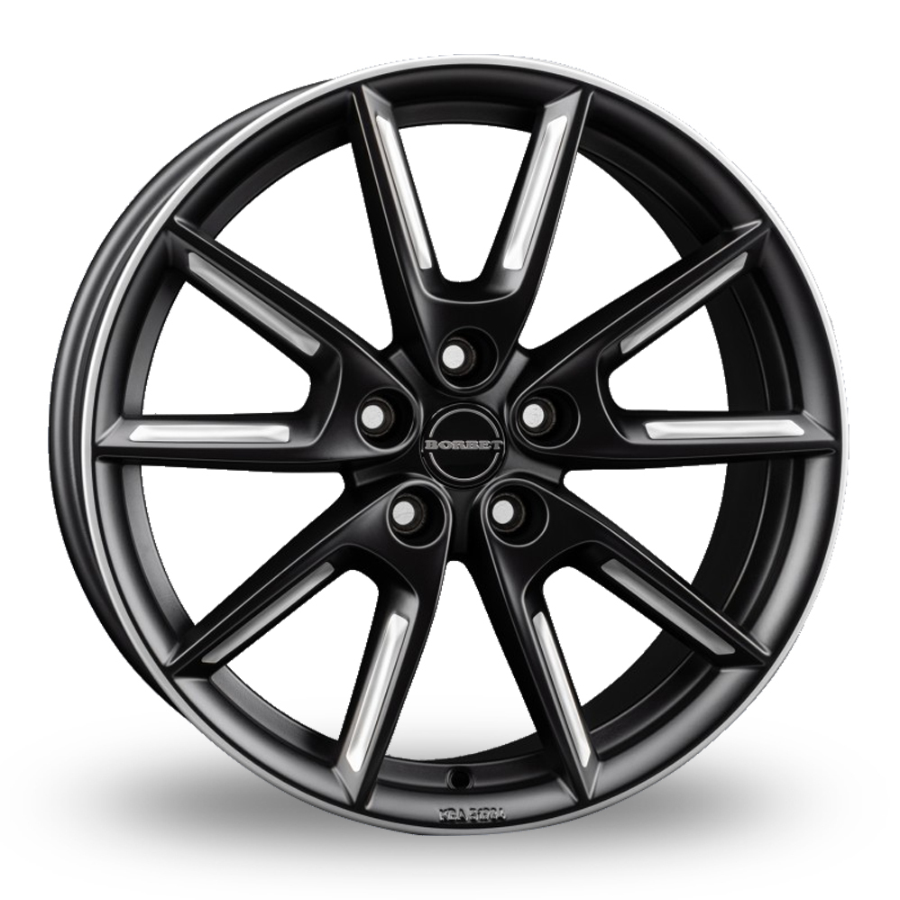 Borbet LX19 Matt Black Silver Alloy Wheels