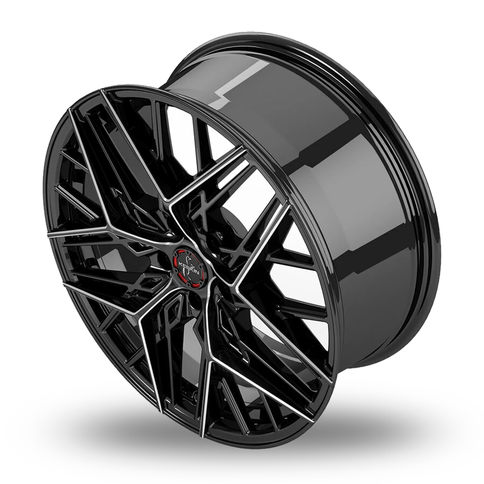 20" Keskin Tuning KT25 Black Secret Diamond Alloy Wheels