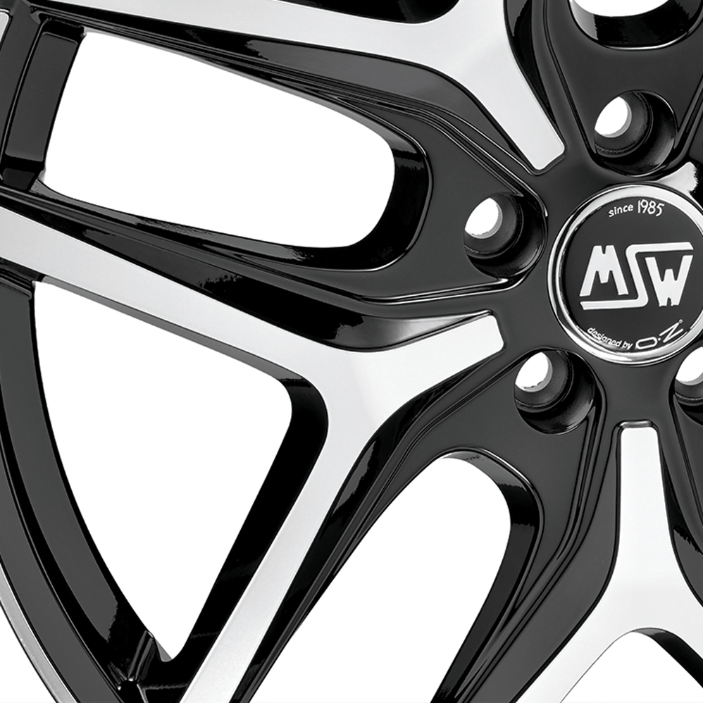 19" MSW (by OZ) 40 Gloss Black Polished Alloy Wheels