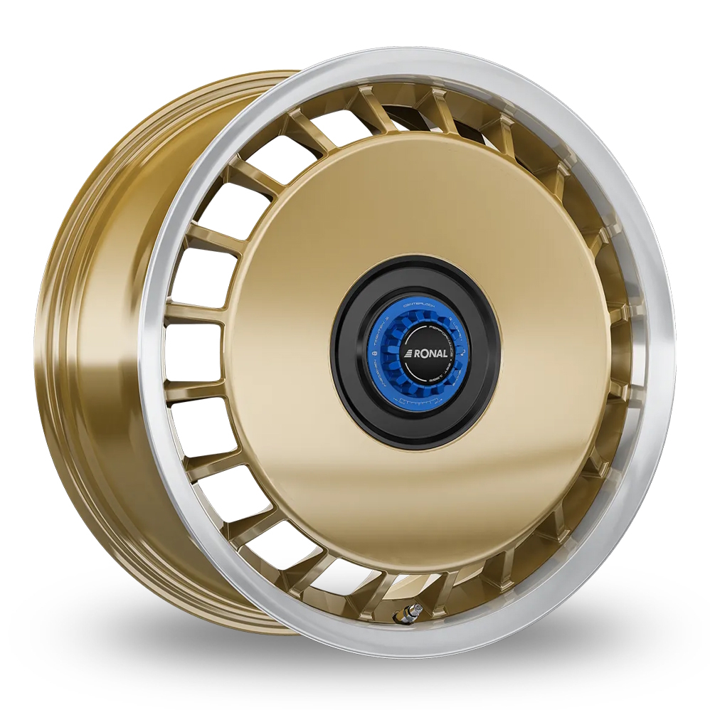 Ronal R50 REV-M Racing Gold Polished Rim Alloy Wheels