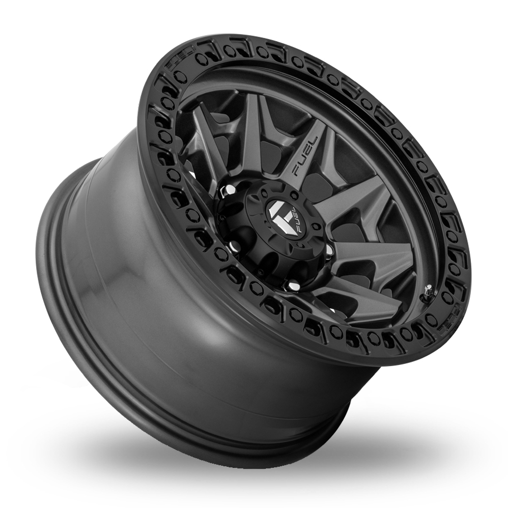 18" Fuel Off-Road D716 Covert (USA Warehouse) Matt Gunmetal Black Bead Ring Alloy Wheels
