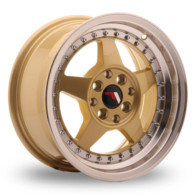 Japan Racing JR6 (8x15) Gold Machined Lip 15