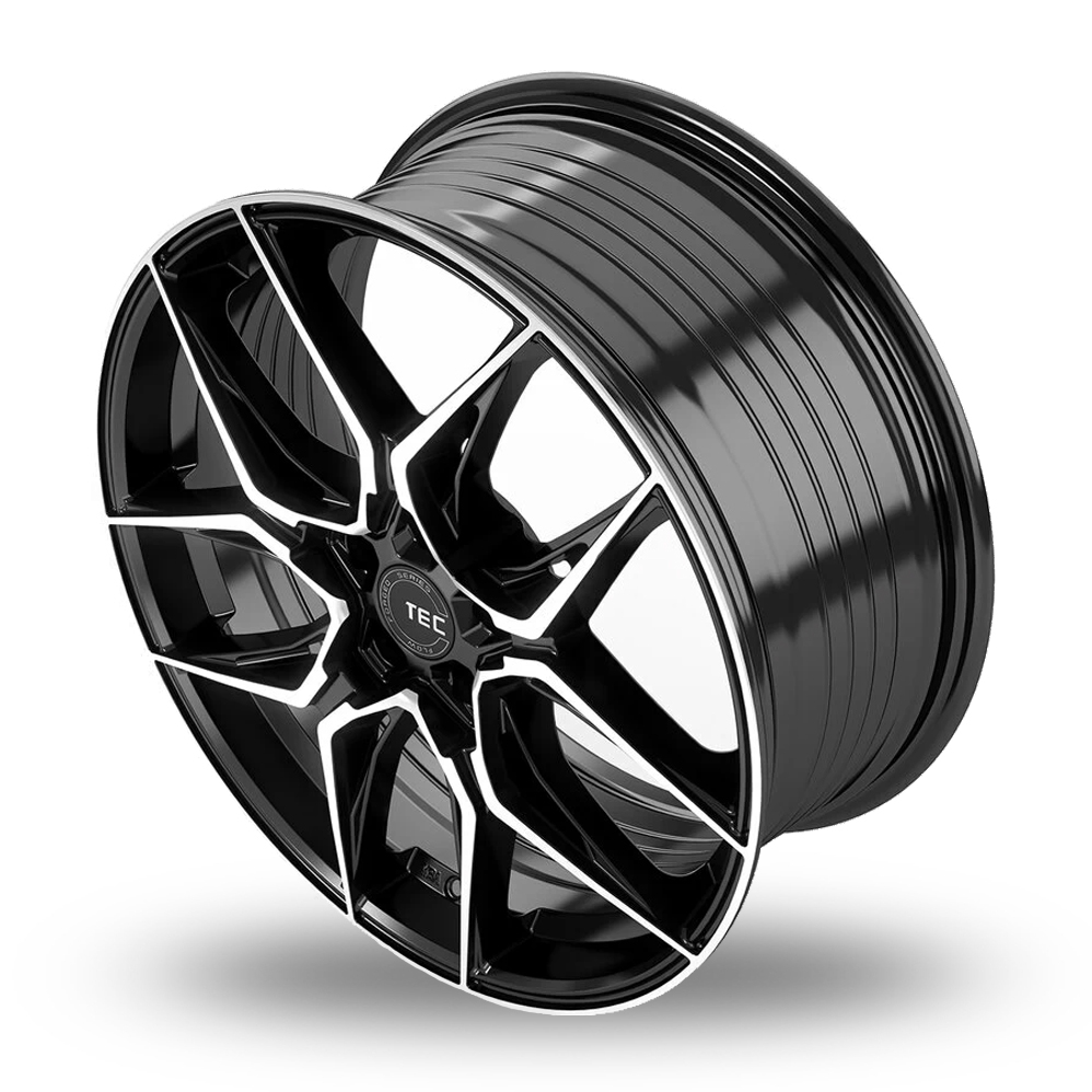19" TEC Speedwheels GT9 Gloss Black Polished Alloy Wheels