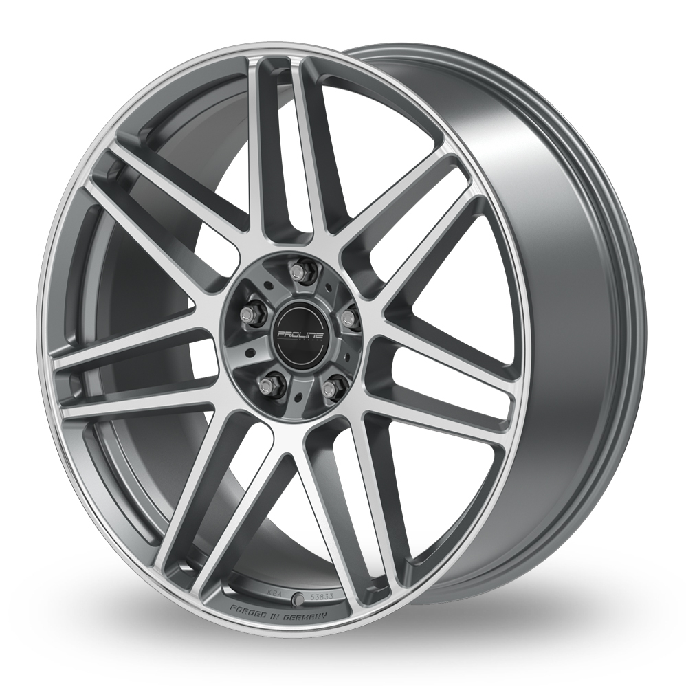22" Proline PFG Forged Matt Grey Polished Alloy Wheels