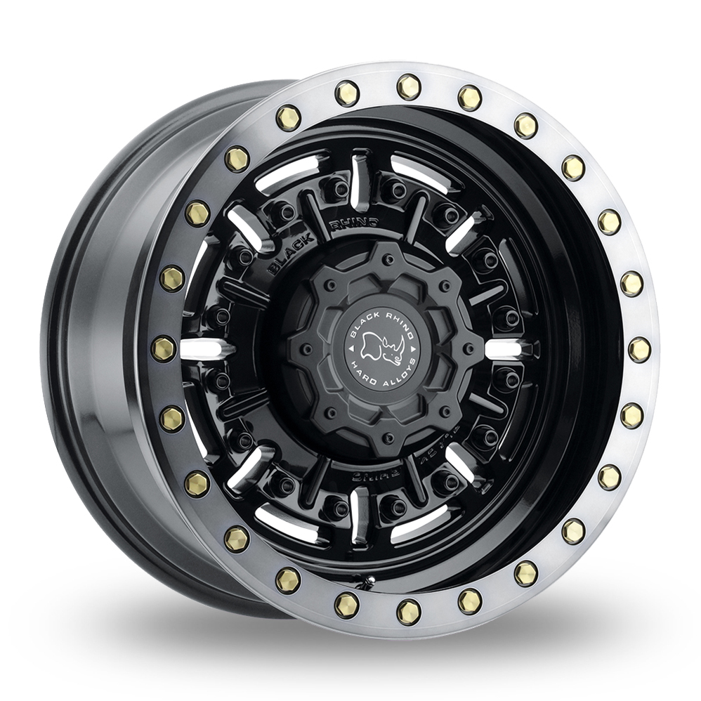 Black Rhino Abrams (USA Warehouse) Gloss Gun Black With Machined Dark Tint Alloy Wheels