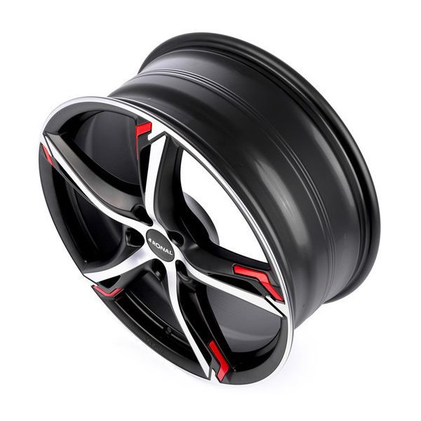 20" Ronal R62 RED Matt Black Polished Red Alloy Wheels