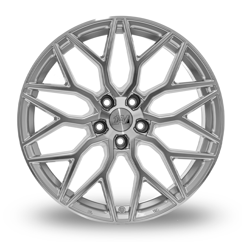 19" 1AV ZX12 Gloss Silver Polished Alloy Wheels